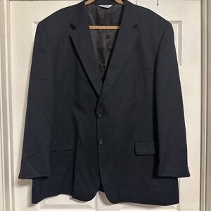 Joseph & Fiess International Trio Men's Black Jacket Blazer 100% Wool 52R